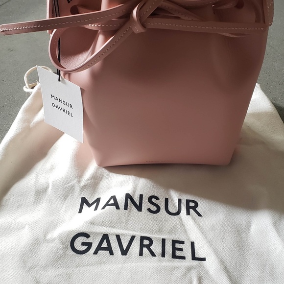 Mansur Gavriel Coral Mini Mini Bucket Bag w/ tags